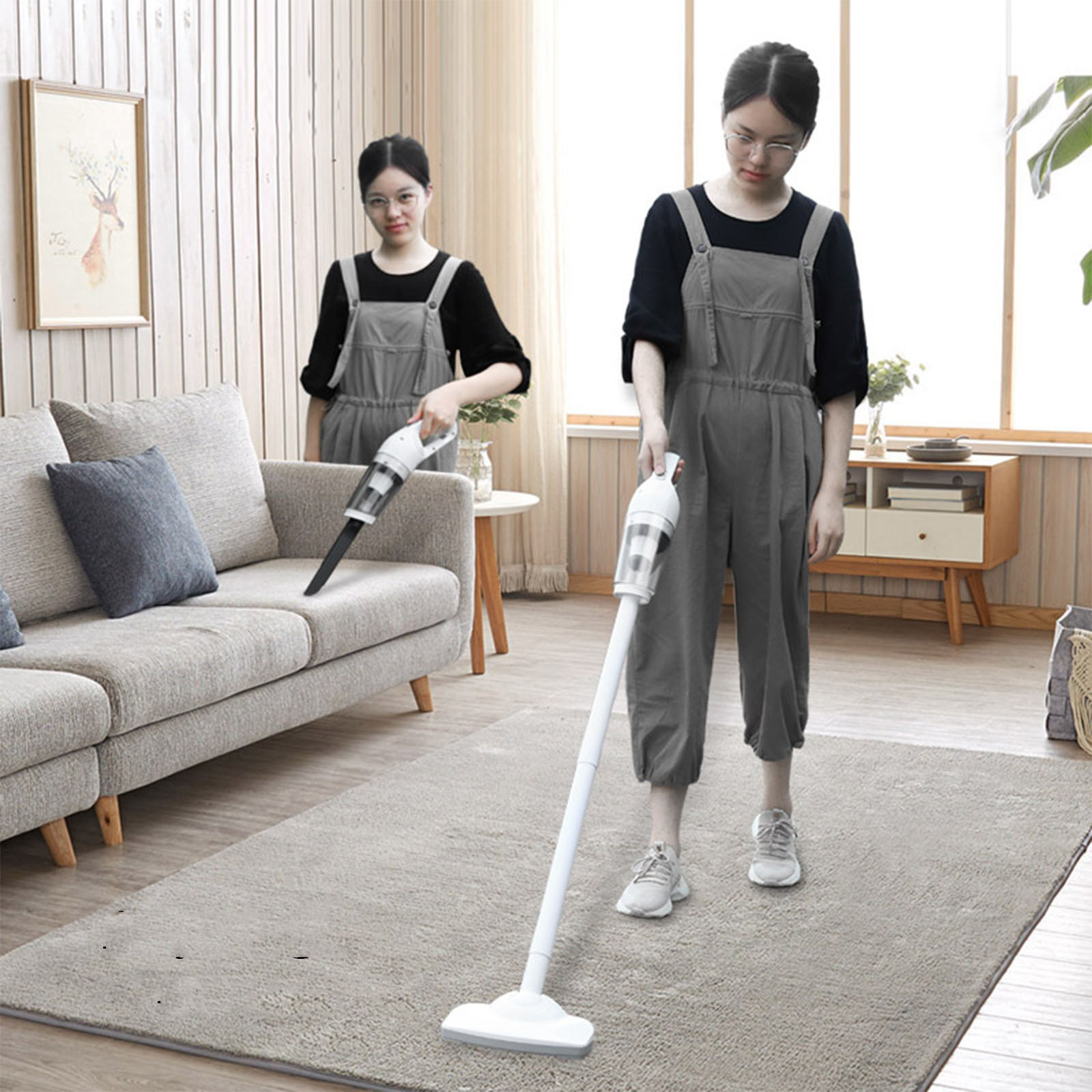ZFYXGS Cordless Car Vacuum Cleaner, Small Vacuum Cleaner, Strong Sutions Handheld Vacuum, Car Vacuum for Car,Keyboard,Inflating Swimming Rings and Pet Hair
